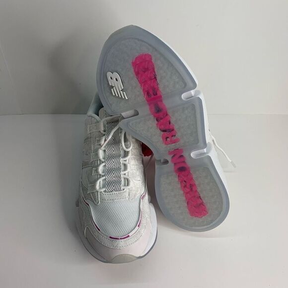 Size 10 - New Balance Vision Racer x Jaden Smith White Pink 2021 READ Shoes ONLY - Picture 7 of 8